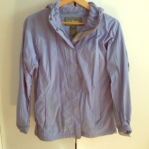 LL Bean Ladies fleece Lined Rain Coat